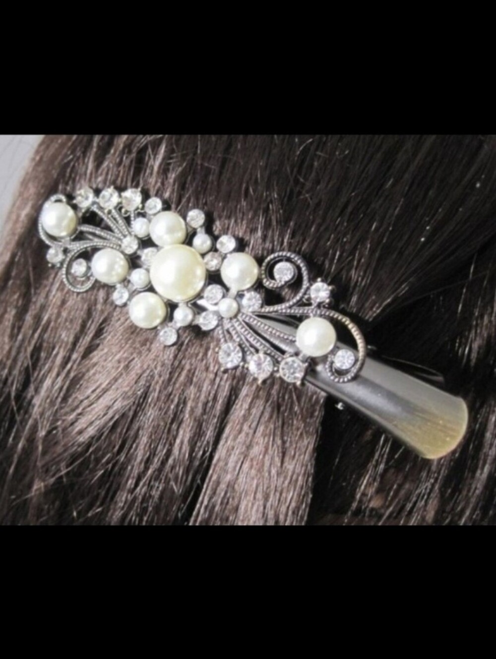 Antique Bridal Alligator Clip